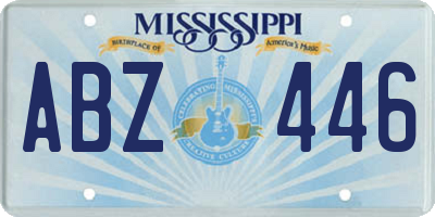 MS license plate ABZ446