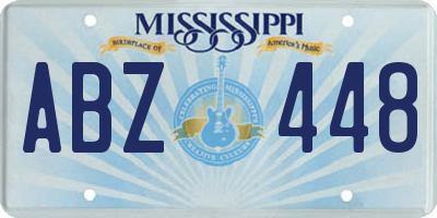 MS license plate ABZ448