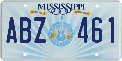 MS license plate ABZ461