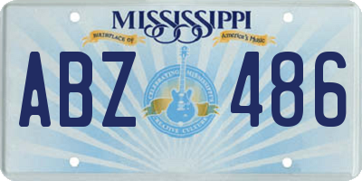 MS license plate ABZ486