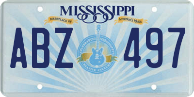 MS license plate ABZ497