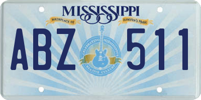 MS license plate ABZ511