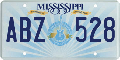 MS license plate ABZ528