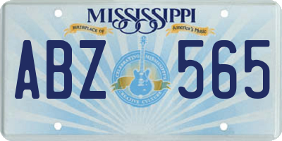 MS license plate ABZ565