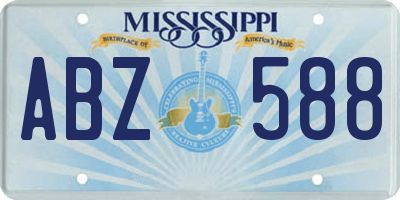 MS license plate ABZ588