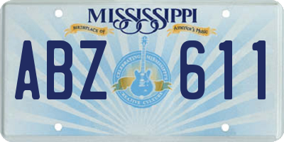 MS license plate ABZ611