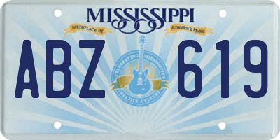 MS license plate ABZ619