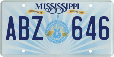 MS license plate ABZ646