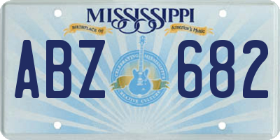 MS license plate ABZ682