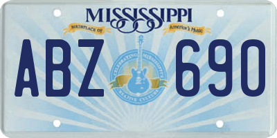 MS license plate ABZ690