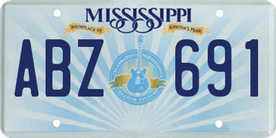 MS license plate ABZ691