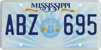 MS license plate ABZ695