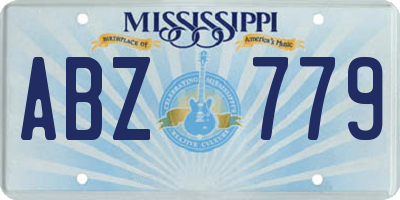 MS license plate ABZ779