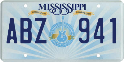 MS license plate ABZ941