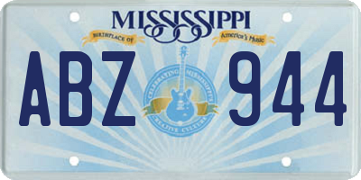 MS license plate ABZ944
