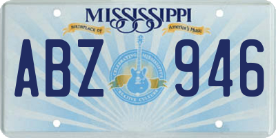 MS license plate ABZ946