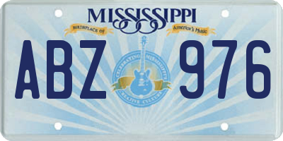 MS license plate ABZ976