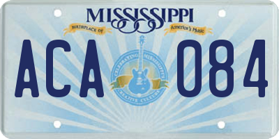 MS license plate ACA084