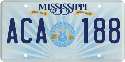 MS license plate ACA188