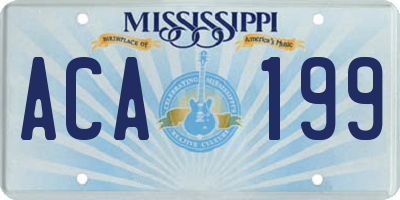 MS license plate ACA199