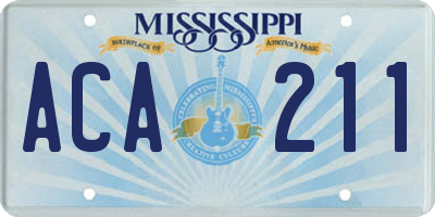 MS license plate ACA211