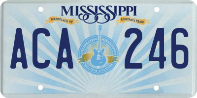 MS license plate ACA246