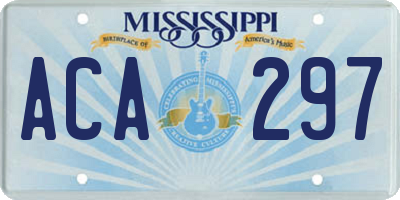 MS license plate ACA297
