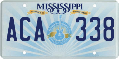 MS license plate ACA338