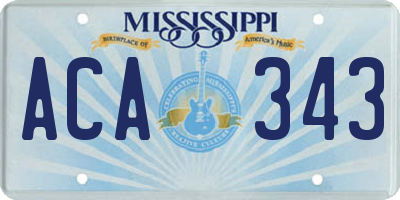 MS license plate ACA343