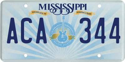 MS license plate ACA344