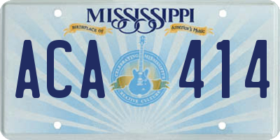 MS license plate ACA414