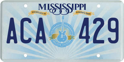 MS license plate ACA429