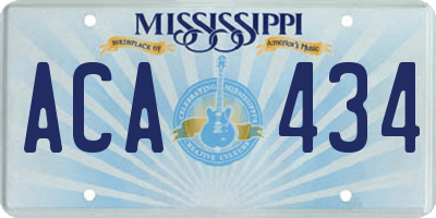 MS license plate ACA434