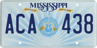 MS license plate ACA438