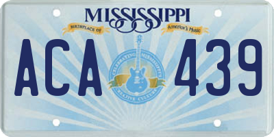 MS license plate ACA439