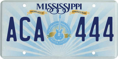 MS license plate ACA444
