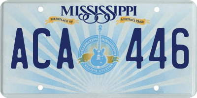 MS license plate ACA446