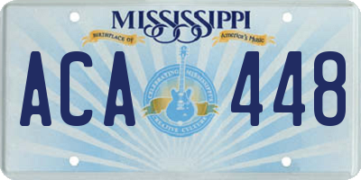 MS license plate ACA448