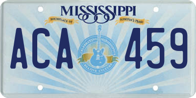 MS license plate ACA459