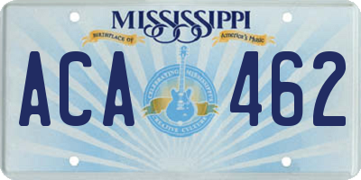 MS license plate ACA462