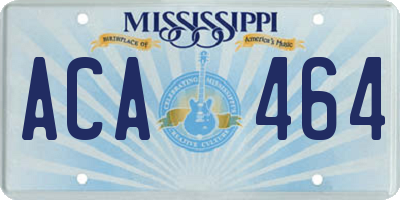 MS license plate ACA464