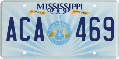MS license plate ACA469