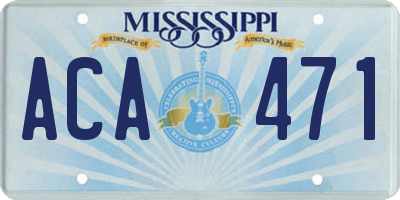 MS license plate ACA471