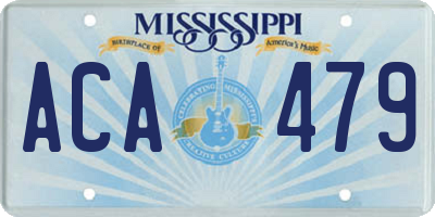 MS license plate ACA479