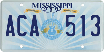 MS license plate ACA513