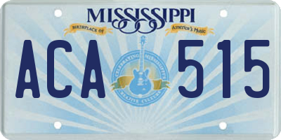 MS license plate ACA515