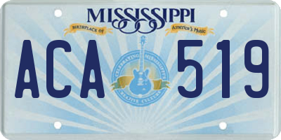 MS license plate ACA519