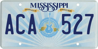 MS license plate ACA527