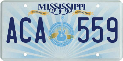 MS license plate ACA559