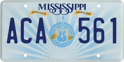 MS license plate ACA561